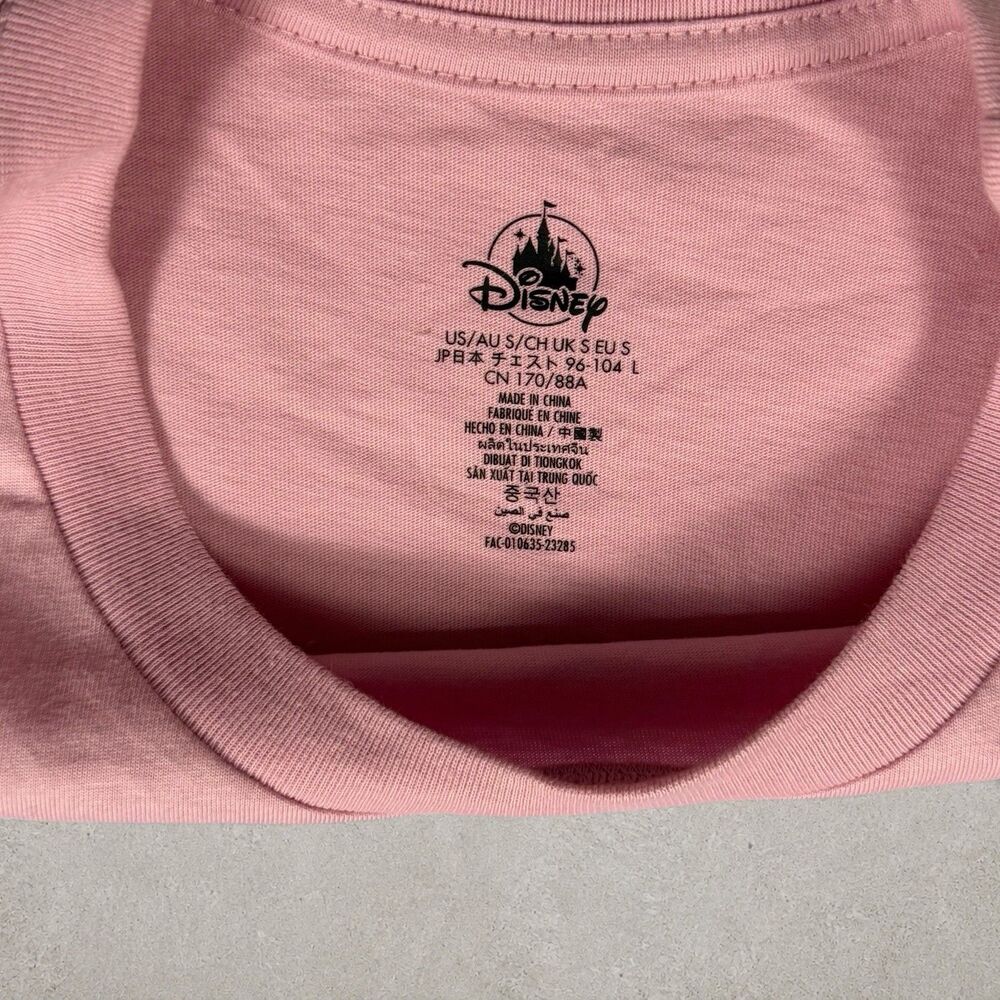 Disney Parks Tomorrowland Graphic Tee Pink Space Mountain PeopleMover Skyway S - Picture 2 of 6